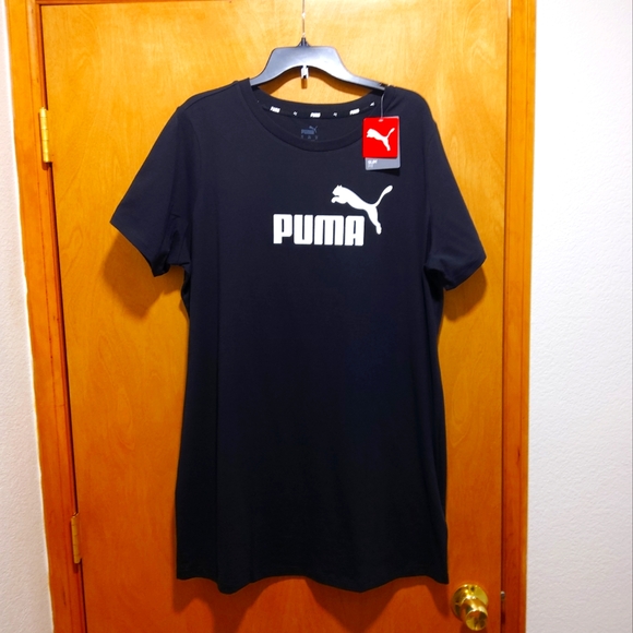 NWT PUMA 2X Essentials Slim Tee Dress Black Firm Price * Last 1 - Picture 2 of 4